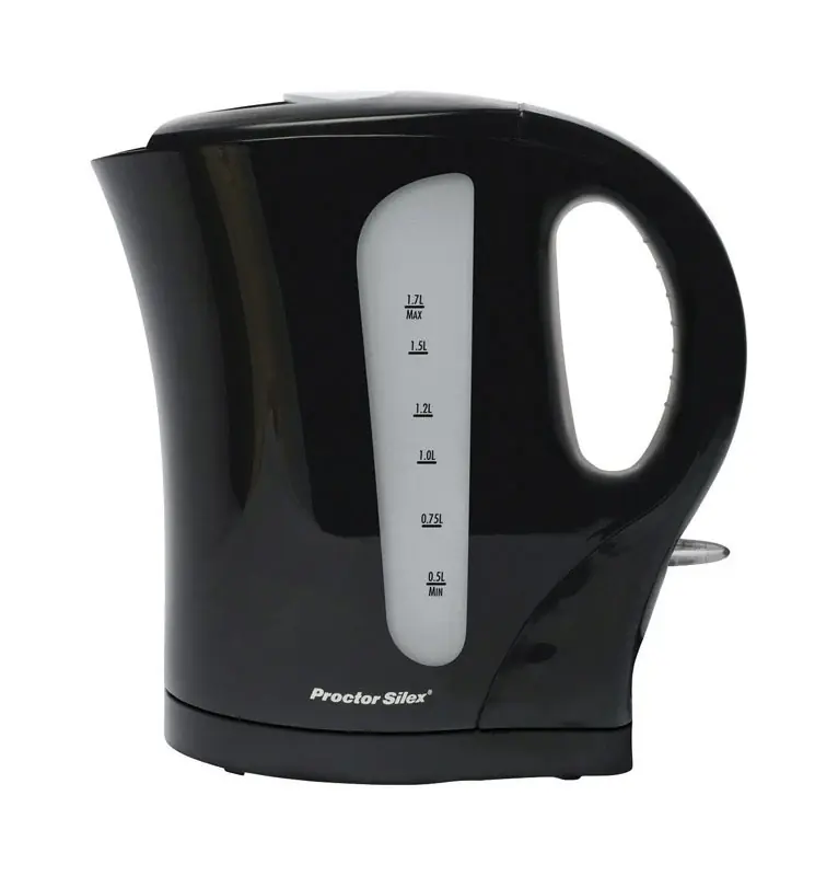Black Glass/plastic 1.7 L Electric Tea Kettle With Rapid-boil System