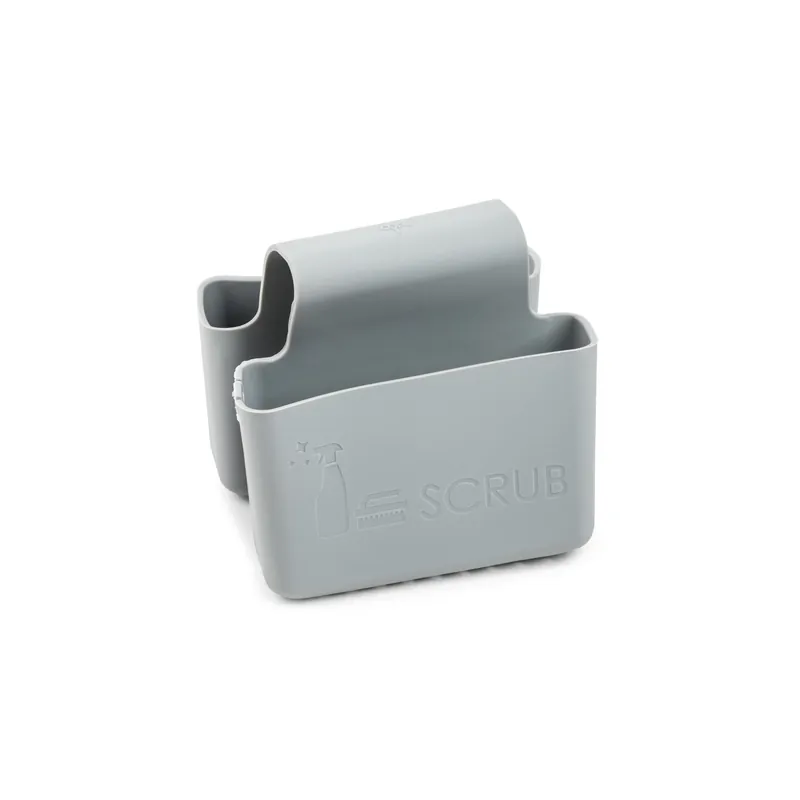 Silicone Sink Saddle Caddy 5.12 In. L X 4.37 In. W X 4.67 In. H Gray