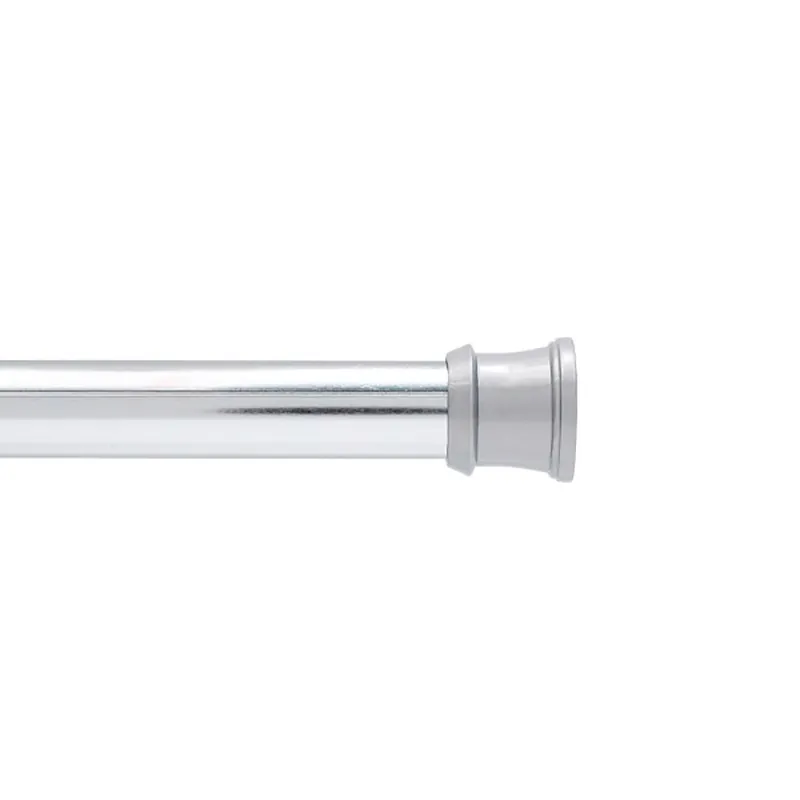Adjustable Curtain Rod 63 In. L Chrome Silver Steel