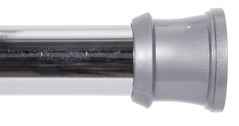 Adjustable Curtain Rod 72 In. L Silver Steel With Easy Installation