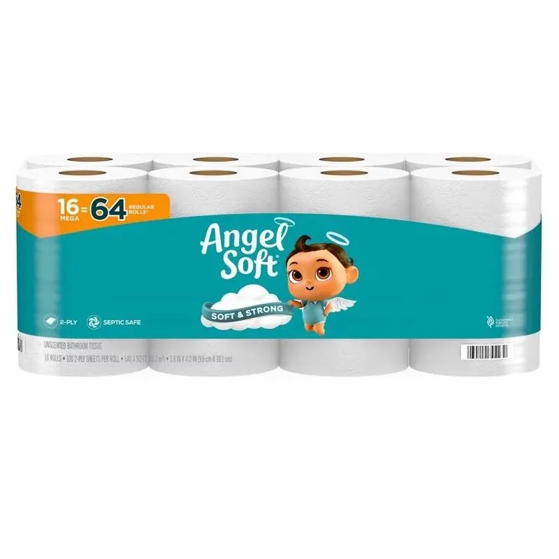 Ultra-soft 2‑ply Toilet Paper – 16 Rolls, 320 Sheets Each