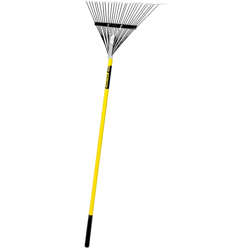 26 In. Steel Head Leaf Rake With 54 In. Fiberglass Handle And 26 Tines