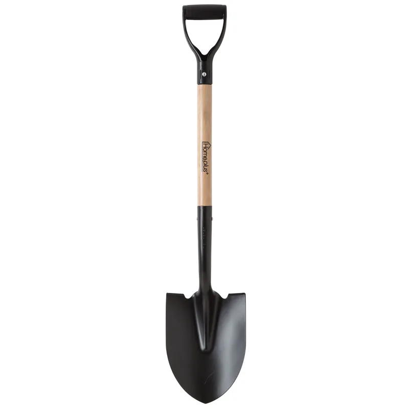 39 In. Steel Round Digging Shovel Wood Handle