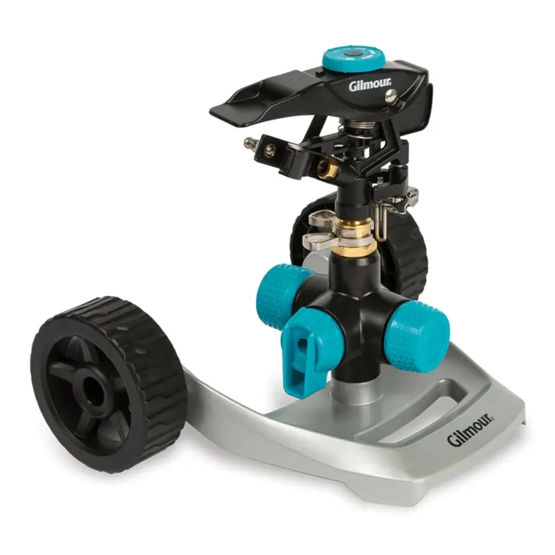 Plastic Wheeled Base Impact Sprinkler 5800 Sq Ft 1 Pk