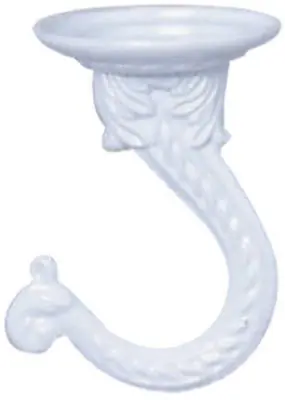 White Steel 2 In. H Sturdy Swag Hook 1 Pk
