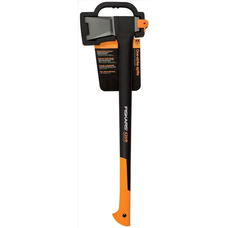 X25 28 Inch Single Bit Splitting Axe With Fiberglass Handle