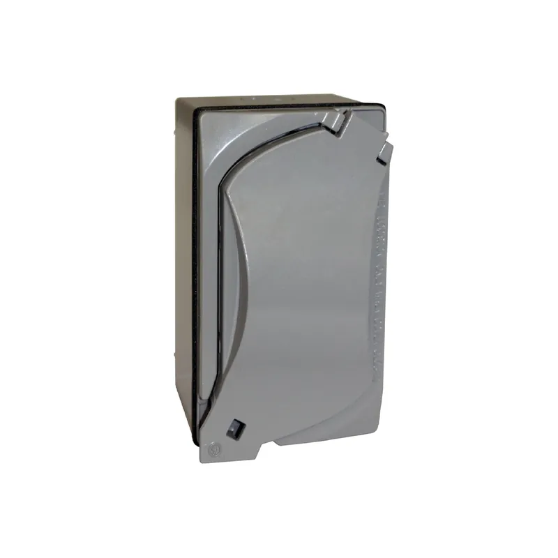 Rectangle Die-cast Metal 1 Gang 4.58 In. H X 2.83 In. W Duplex Outlet Kit