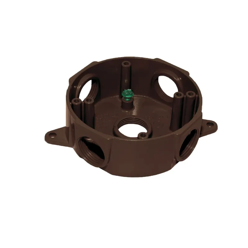 16 Cu In Round Metallic Weatherproof Box Bronze - Model 143854br