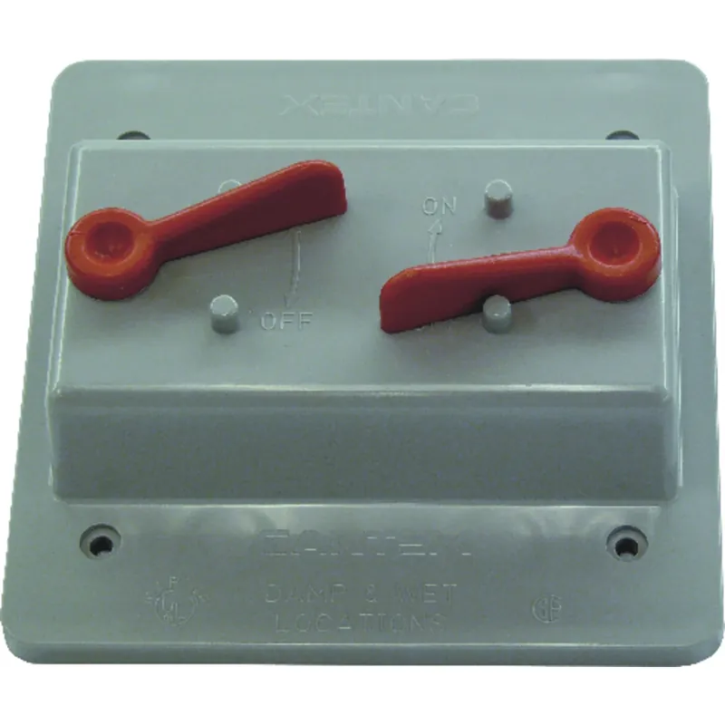 Rectangle Pvc 2 Gang Electrical Cover For Toggle Switches - Model 5133331b