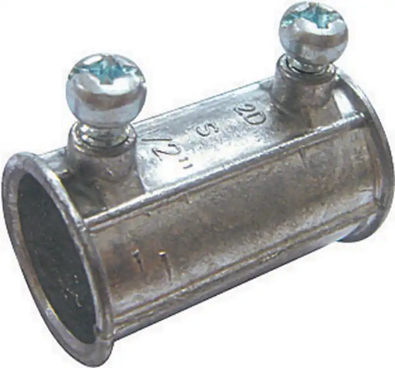 Proconnex 1/2 In. D Die-cast Zinc Set Screw Coupling For Emt 50 Pk