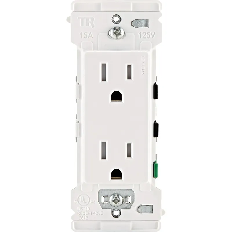 Lever Edge 15 Amps 125 V Duplex White Tamper Resistant Outlet 5-15r 10 Pk