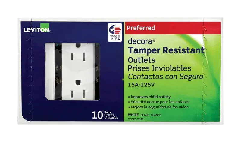 Decora 15 Amps 125 V Duplex White Outlet 5-15r 10 Pk