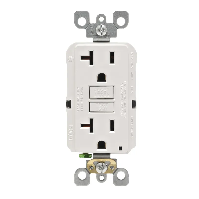 Smartlockpro 20 Amps 125 V Duplex White Gfci Outlet 5-20r 1 Pk