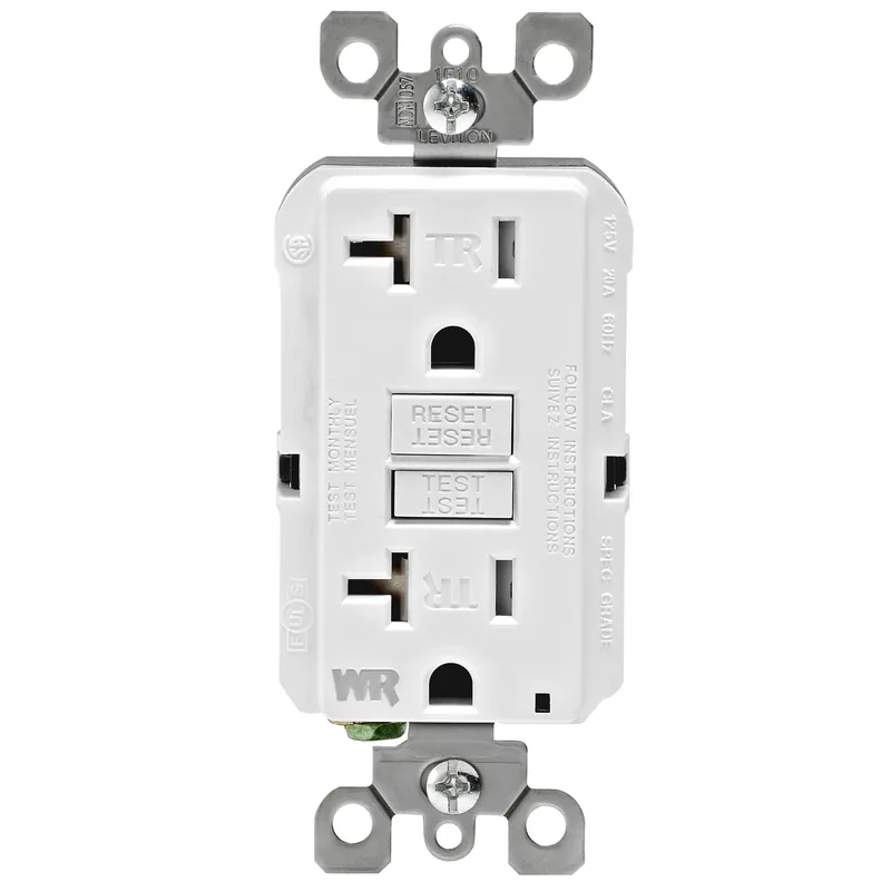 Smartlockpro 20 Amps 125 V Duplex White Gfci Outlet 5-20r 1 Pk
