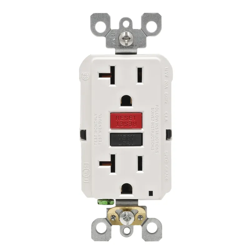 Smartlockpro 20 Amps 125 V Duplex White Gfci Outlet 5-20r 1 Pk