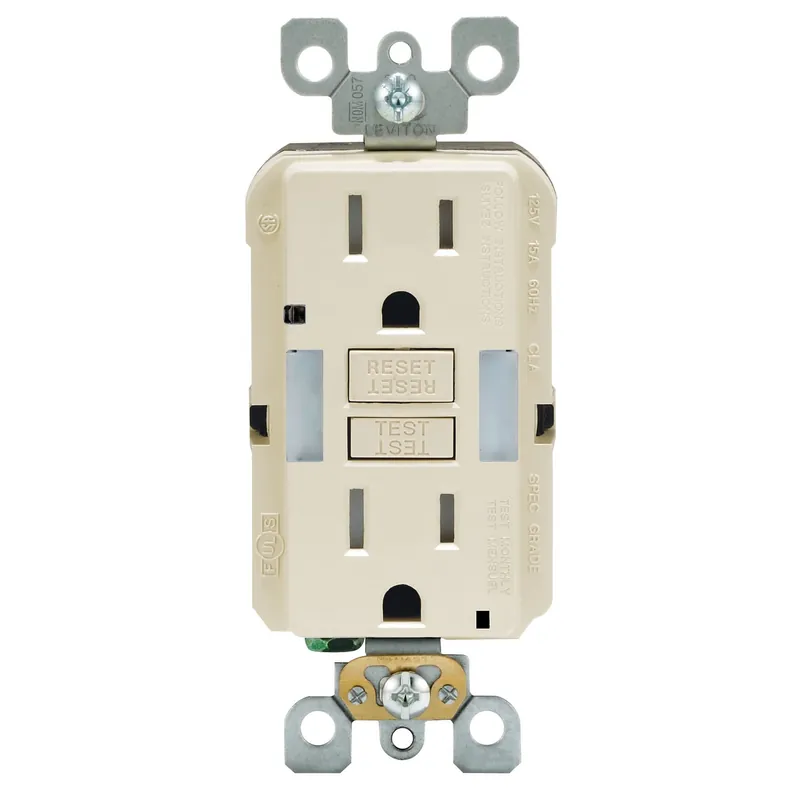 15 Amps 125 V Duplex Light Almond Gfci Outlet 5-15r 1 Pk