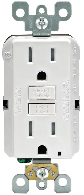 Smartlockpro 15 Amps 125 V Duplex White Gfci Outlet 5-15r 1 Pk