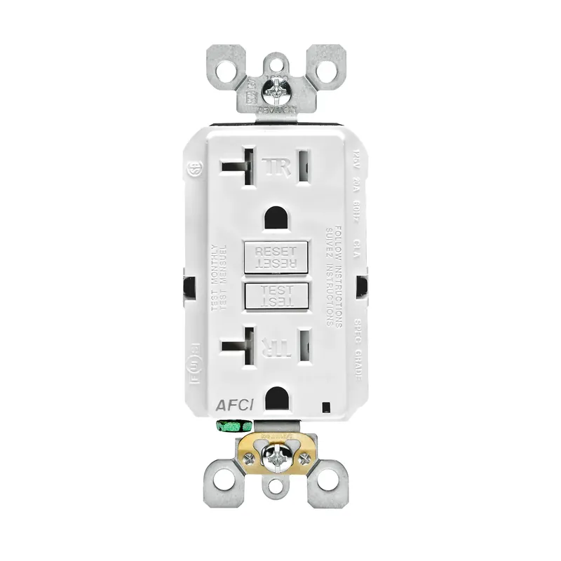 Decora 20 Amps 125 V White Afci Outlet 5-20r 1 Pk
