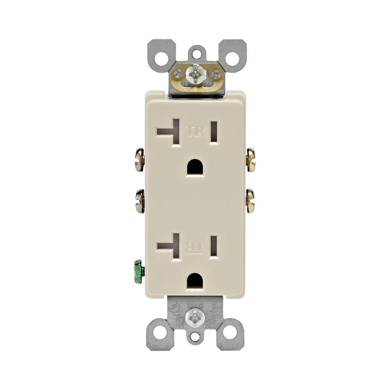 Decora 20 Amps 125 V Duplex Light Almond Tamper Resistant Outlet 5-20r 1 Pk