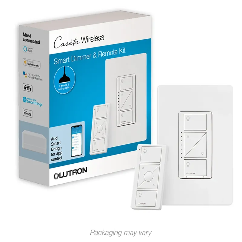 Caseta White 150 W Wireless Smart-enabled Dimmer Switch W/remote Control 1 Pk