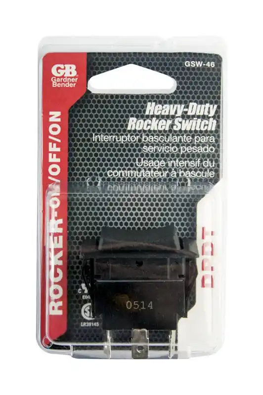 Double Pole Rocker Switch Black 1 Pk