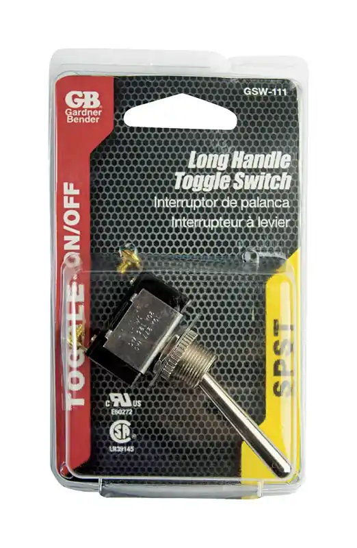 Single Pole Toggle O-ring Switch Silver 1 Pk