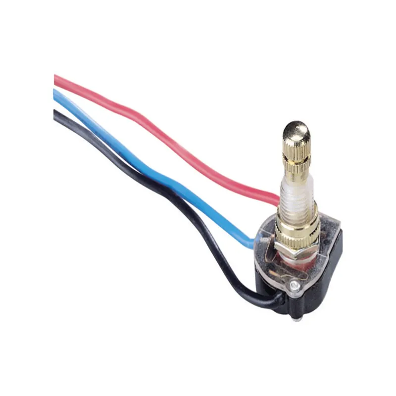 6 Amps Double Pole Rotary Switch Brass 1 Pk