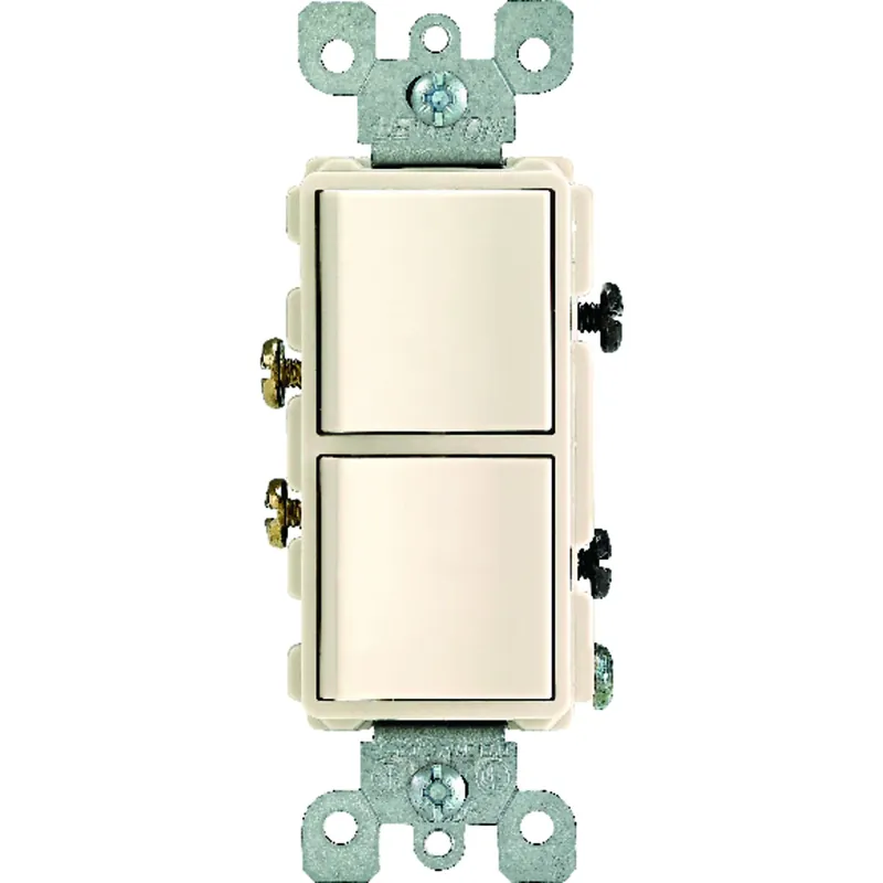 Decora 15 Amps Single Pole Combination Ac Quiet Switch Light Almond 1 Pk