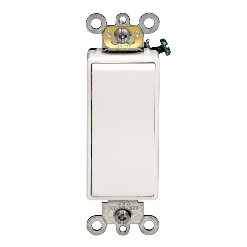 Decora 20 Amps Single Pole Rocker Ac Quiet Switch White 1 Pk