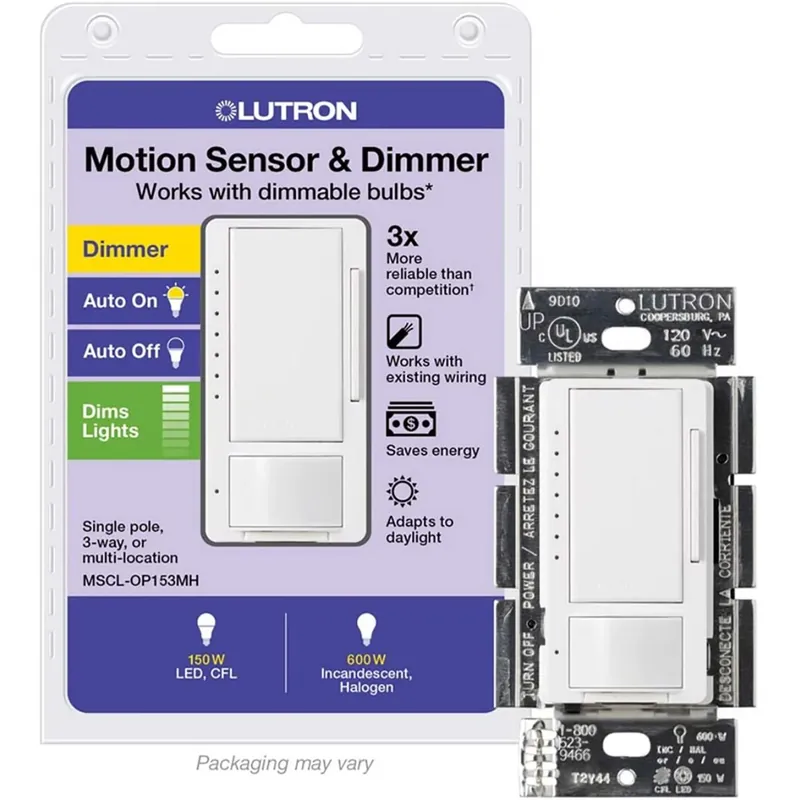 Maestro White 150 W Motion Sensor Dimmer Switch 1 Pk
