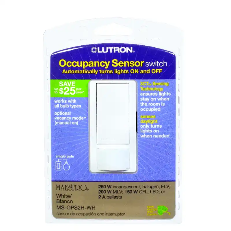 Maestro Occupancy 2 Amps Single Pole Motion Sensor Switch White 1 Pk
