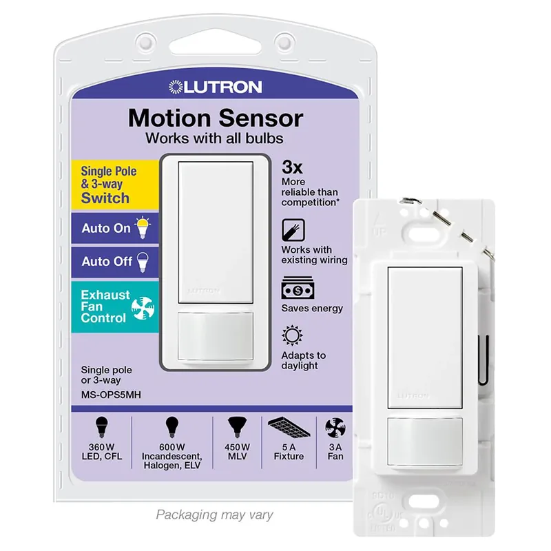 Maestro Occupancy 5 Amps Single Pole Motion Sensor Triple Combination Switch White 1 Pk