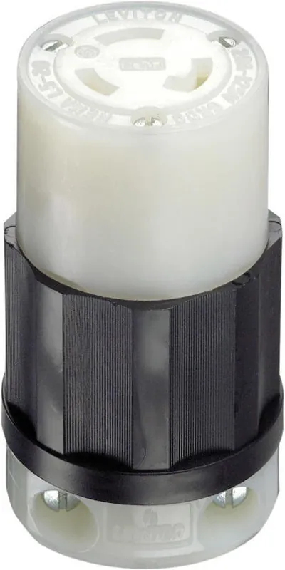 Nylon Industrial L5‑20r Grounding Locking Connector – 2‑pole, 16‑10 awg, Ul/csa Certified