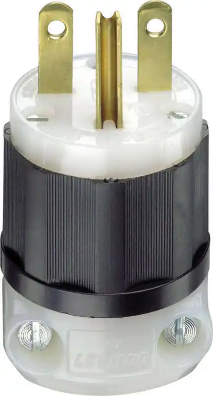 Industrial Nylon Ground/straight Blade Plug 6-15p 18-10 Awg 2 Pole 3 Wire