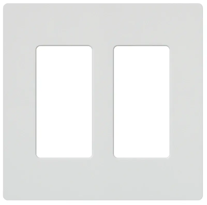 Claro White 2 Gang Plastic Decorator Wall Plate 1 Pk