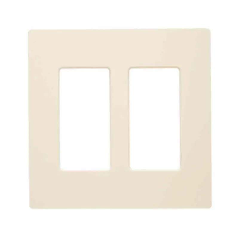 2 Gang Decorator Wallplate In Light Almond For Standard Switches