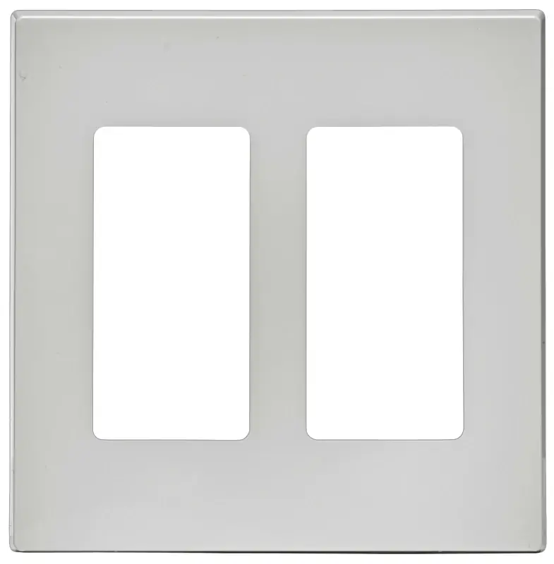 Decora Plus 2-gang Screwless Polycarbonate Wall Plate, White