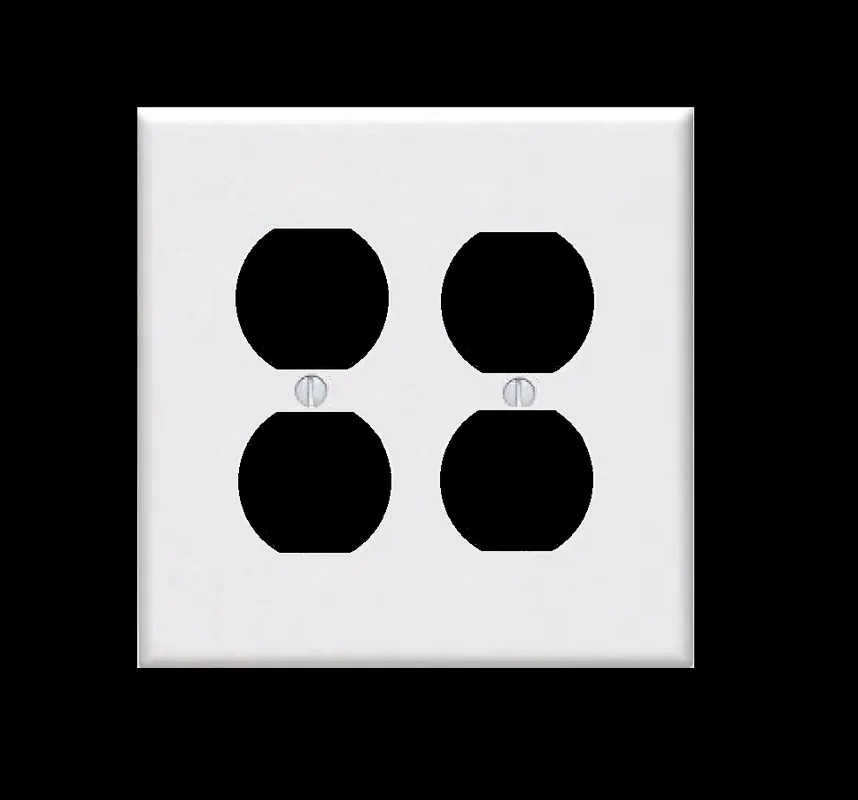 Midway White 2 Gang Nylon Duplex Wall Plate 1 Pk