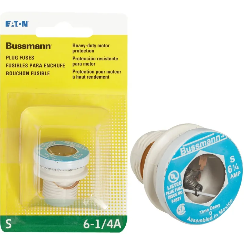 6.25 Amps Type S Plug Fuse 1 Pk