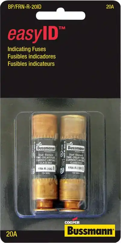 Easyid 20 Amps Dual Element Time Delay Fuse 2 Pk