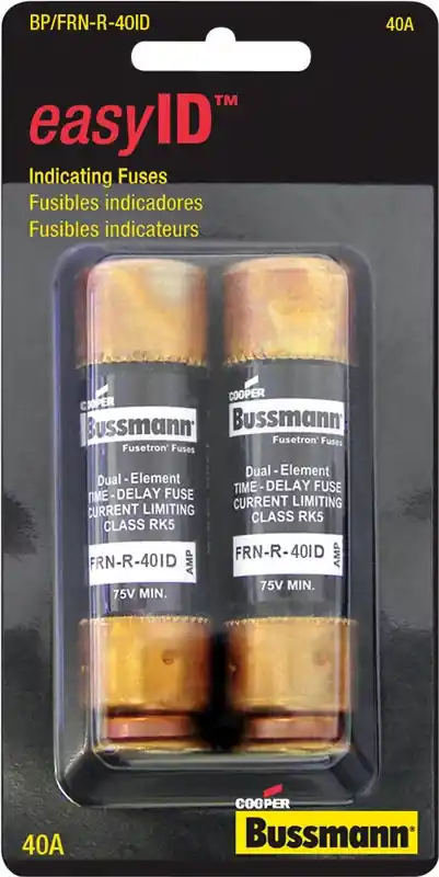 Easyid 40 Amps Dual Element Time Delay Fuse 2 Pk