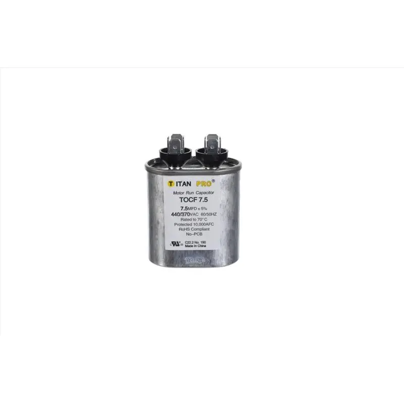 7.5 Mfd 440 Volt Oval Run Capacitor For Hvac Applications