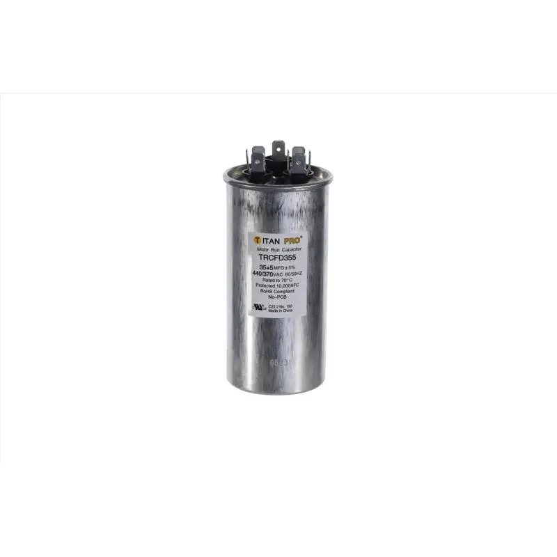 35+5 Mfd 440 Volt Round Run Capacitor For Electrical Applications