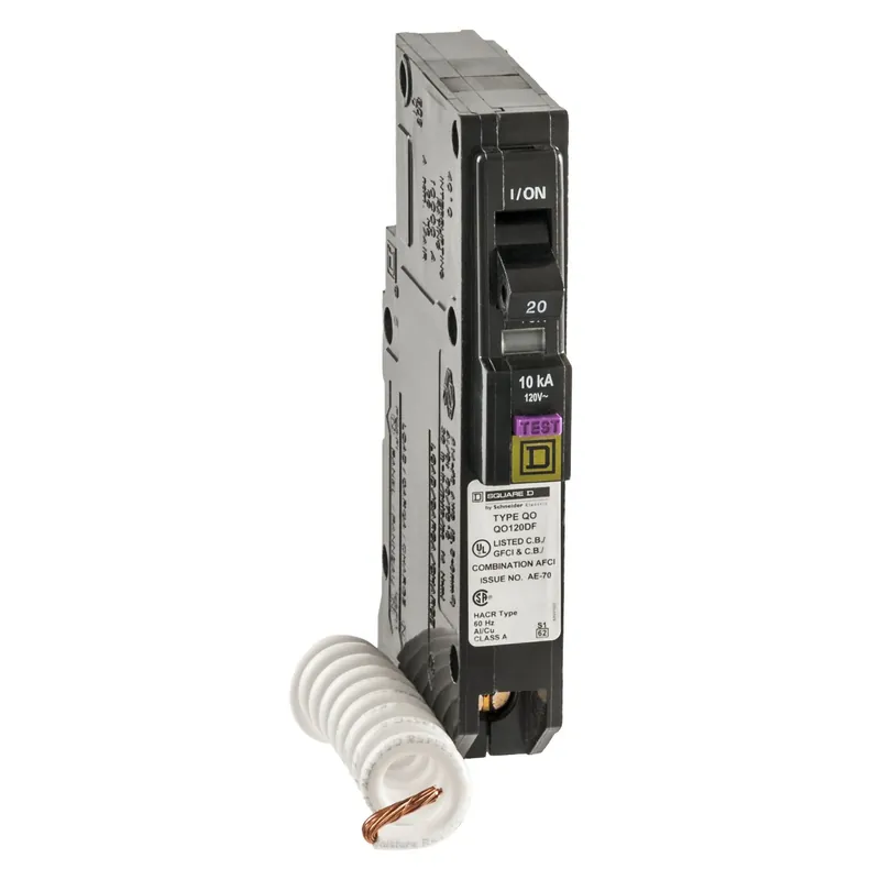 Qo Single Pole Circuit Breaker, Dual Function, 20-amp