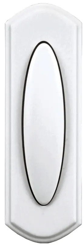 Basic Wireless Doorbell Button, White