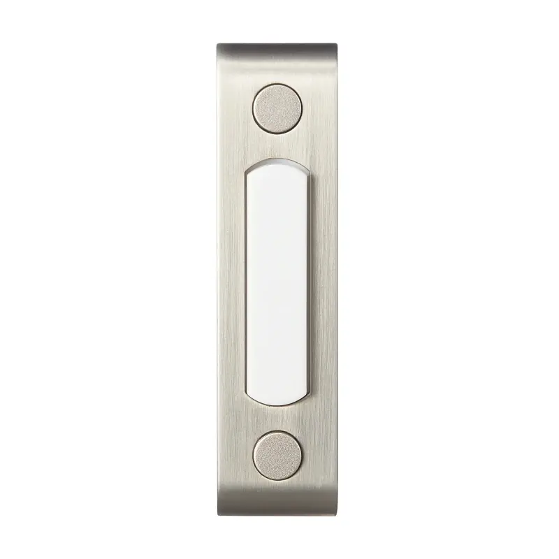 Wired Doorbell Push Button, Led Light, Satin Nickel