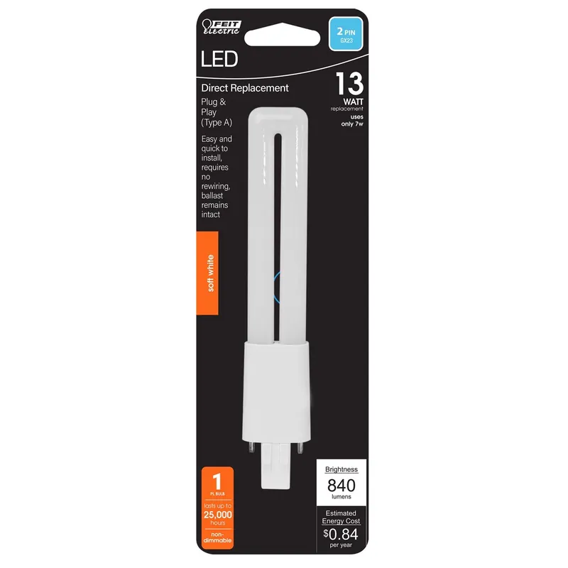Linear Pl Gx23 Led Tube Light Soft White 13 Watt Equivalence 1 Pk