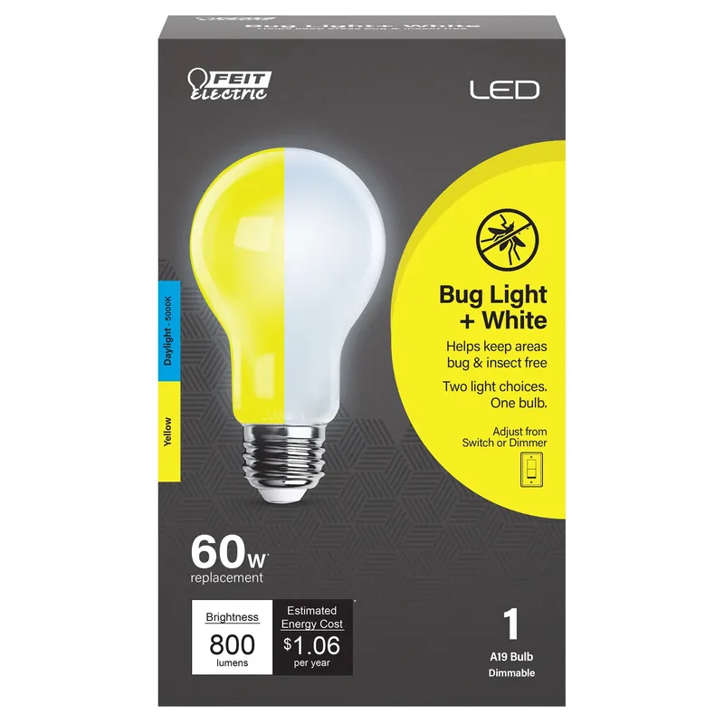 A19 E26 (medium) Led Bulb Yellow 60 Watt Equivalence 1 Pk