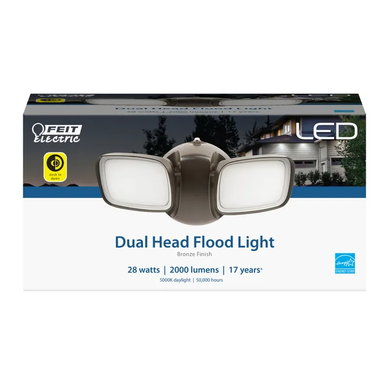 Led Dusk To Dawn Hardwired Led Bronze Security Floodlight