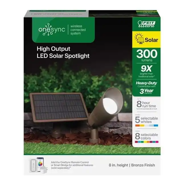 Onesync Solar Powered 3 W Led Spot Light Kit 1 Pk